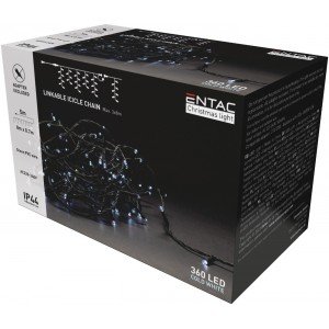 Entac Χριστουγεννιάτικα Λαμπάκια Επέκταση IP44 360 LED Βροχή Ψυχρό 8m (Χωρίς Τροφοδοτικό) Entac Χριστουγεννιάτικα Λαμπάκια Επέκταση IP44 360 LED Βροχή Ψυχρό 8m (Χωρίς Τροφοδοτικό)
