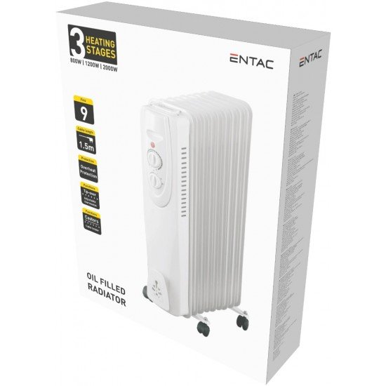 Entac Καλοριφέρ Λαδιού 9 Φέτες 2000W