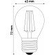 Avide LED Filament Σφαιρική  4W E27 360° Λευκό 4000K