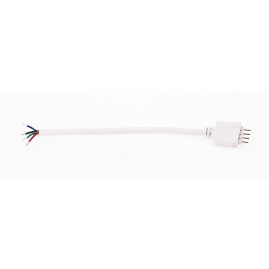 Avide LED Ταινία 12V RGB 4Pin Καλώδιο Σύνδεσης Αρσενικό Άσπρο