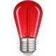 Avide LED Διακοσμητική Λάμπα Filament 0.6W E27 Κόκκινο