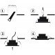 Avide LED Χωνευτό Σπότ 38° Στρογγυλό 7W Θερμό 3000K