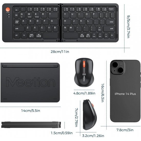 Meetion BTC001 Bluetooth Combo Μαύρο