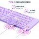 Meetion BTC001 Bluetooth Combo Μωβ