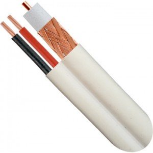 ATC-500 RG59 CCS+ 2x0.50mm Καλώδιο CCTV Λευκό 100m