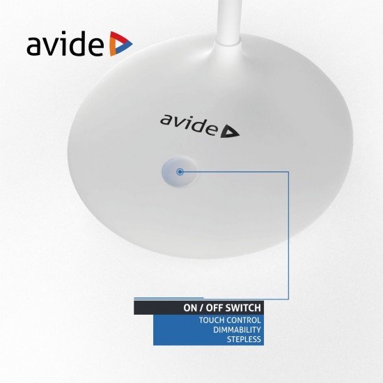 Avide LED Φωτιστικό Γραφείου Minimal Άσπρο 4W