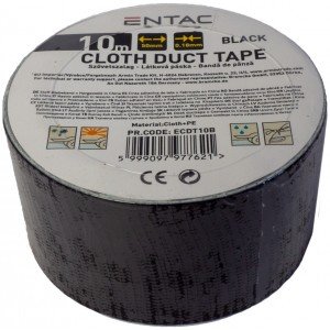 Entac Ταινία Αυτοκόλλητη Υφασμάτινη 0.18x50mm Μαύρο 10m Entac Ταινία Αυτοκόλλητη Υφασμάτινη 0.18x50mm Μαύρο 10m
