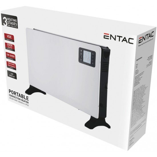 Entac Θερμοπομπός Δαπέδου Slim 2000W με LED Οθόνη