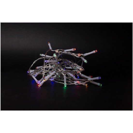 Entac Χριστουγεννιάτικα IP44 96 LED με Χρονοδιακόπτη Πολύχρωμα 7m (3xAA Δεν περιλαμβ.)