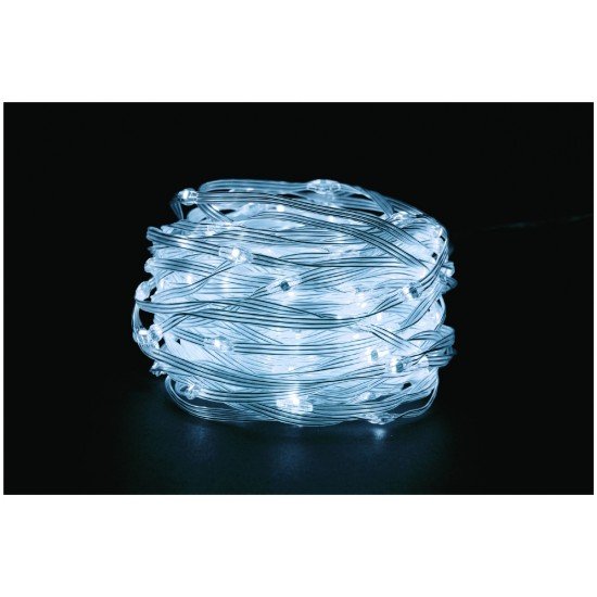 Entac Χριστουγεννιάτικα IP44 200 Επικαλυμμένες PVC Ψείρες LED Ψυχρό 20m