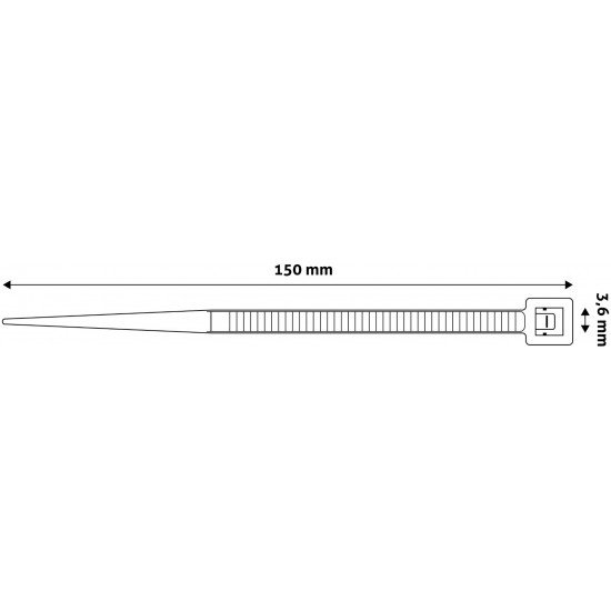 Entac Δεματικά ECT-3.6-150-B Μαύρο