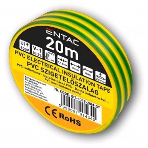 Entac Μονωτική 0.13x19mm Πράσινο - Κίτρινο 20m Entac Μονωτική 0.13x19mm Πράσινο - Κίτρινο 20m