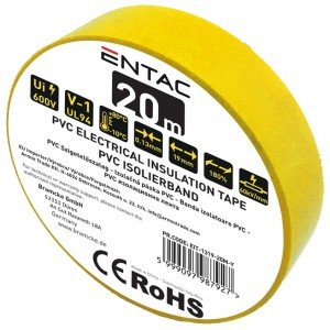 Entac Μονωτική 0.13x19mm Κίτρινο 20μ Entac Μονωτική 0.13x19mm Κίτρινο 20μ