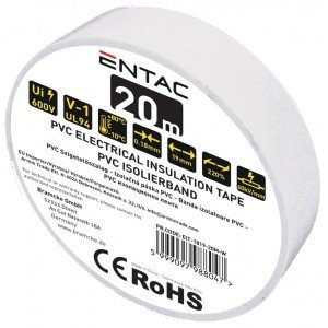 Entac Μονωτική 0.18x19mm Άσπρο 20m Entac Μονωτική 0.18x19mm Άσπρο 20m
