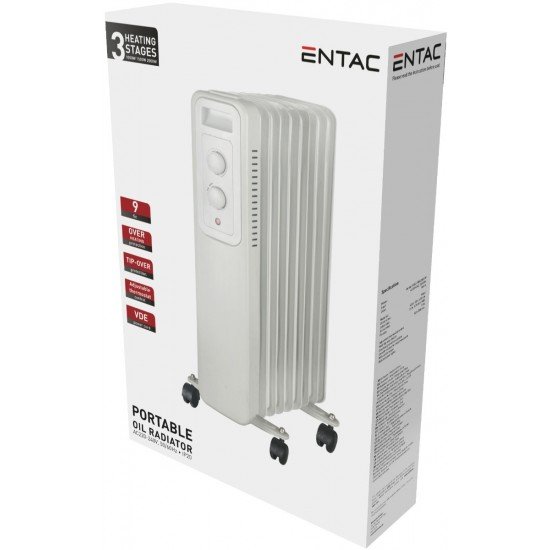 Entac Oil Heater 9 Fins 2000W White