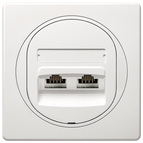 EON Data socket double 2xRJ45 Cat 6 UTP, white