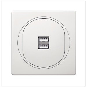 EON 2xUSB charger 2,1A 5V, white