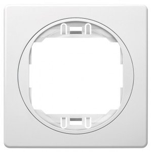 EON E6801.00 One-gang frame 80x80, white with white holder EON E6801.00 One-gang frame 80x80, white with white holder