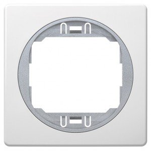 EON E6801.0S One-gang frame 80x80, white with silver holder EON E6801.0S One-gang frame 80x80, white with silver holder