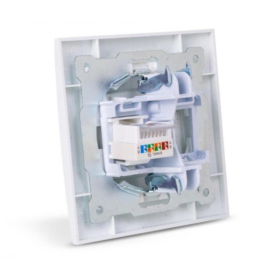 Entac Arnold Recessed wall LAN socket Cat5 White
