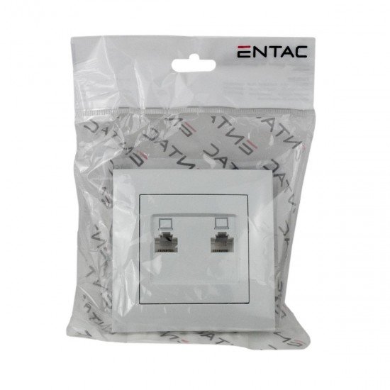 Entac Arnold Recessed wall LAN socket 2x Cat5 White