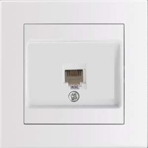 Entac Arnold Recessed wall Phone socket White