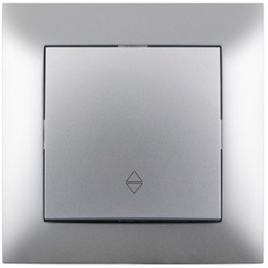 Entac 106 Arnold Recessed alternative wall switch Silver