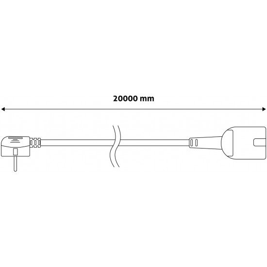 Entac Μπαλαντέζα 20m Πορτοκαλί 3G1.5