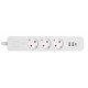 Entac Πολύπριζο 3 Θέσεων με Διακόπτη D2 1.5m 2xUSB-A x 1xUSB-C 3G1.5