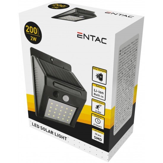 Entac Ηλιακός Πλαστικός Προβολέας 2W SMD