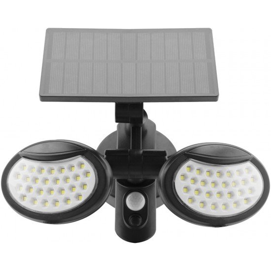 Entac Ηλιακό Φως Τοίχου 10W SMD 2 Κεφαλές με Ανιχνευτή Κίνησης