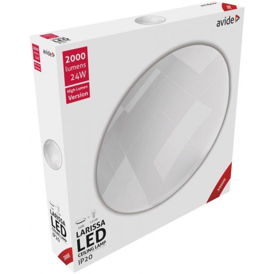 Avide LED Μοντέρνα Πλαφονιέρα Οροφής Larissa 24W 375*70mm Θερμό 3000K