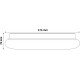 Avide LED Μοντέρνα Πλαφονιέρα Οροφής Larissa 24W 375*70mm Θερμό 3000K