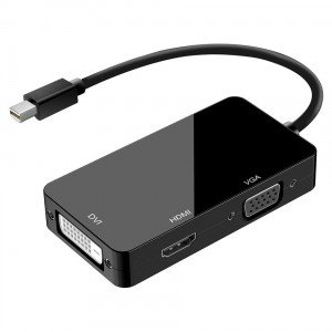 Μετατροπέας MINI DP Αρσ. Σε HDMI/VGA/DVI Μαύρο Μετατροπέας MINI DP Αρσ. Σε HDMI/VGA/DVI Μαύρο