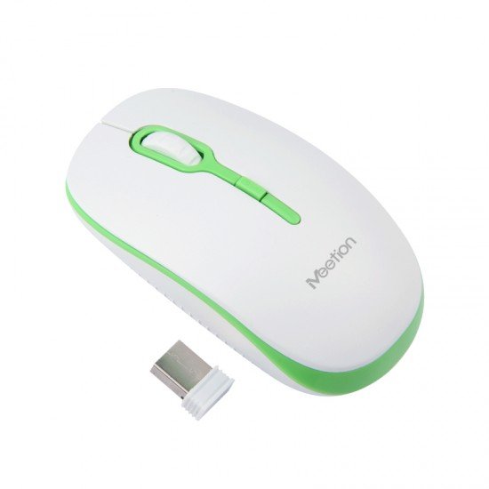 Meetion MT-R547 2.4G Ασύρματο Ποντίκι / Άσπρο + Πράσινο