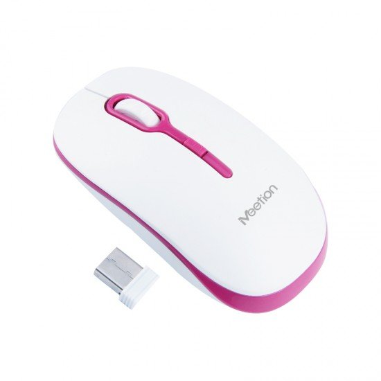 Meetion MT-R547 2.4G Ασύρματο Ποντίκι / Άσπρο + Κόκκινο