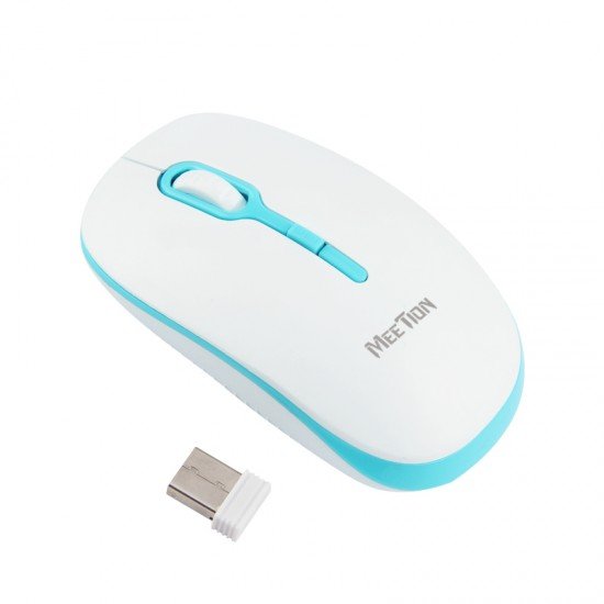 Meetion MT-R547 2.4G Ασύρματο Ποντίκι / Άσπρο + Μπλέ