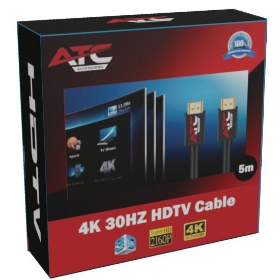 ATC Cable HDMI 2.0V Premium 5m 4K 30HZ