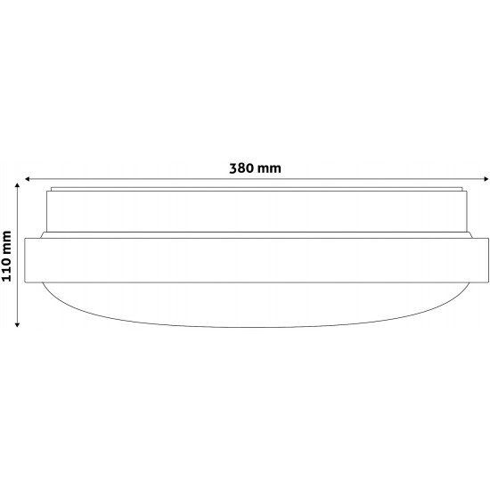 Avide LED Μοντέρνα Πλαφονιέρα Οροφής Pandora (Αλουμίνιο) 24W 380*110.0mm Ψυχρό 6400K