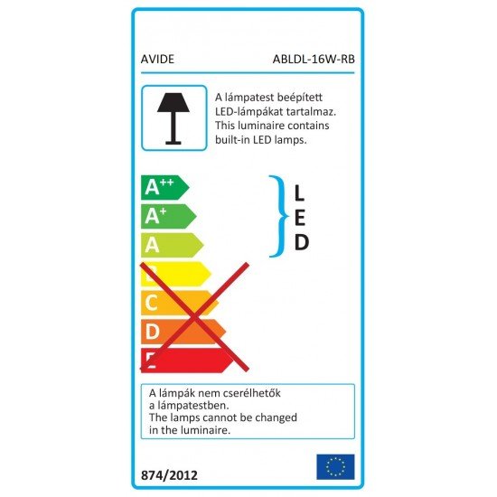 Avide LED Φωτιστικό Γραφείου Ribbon 16W Λευκό 4000K