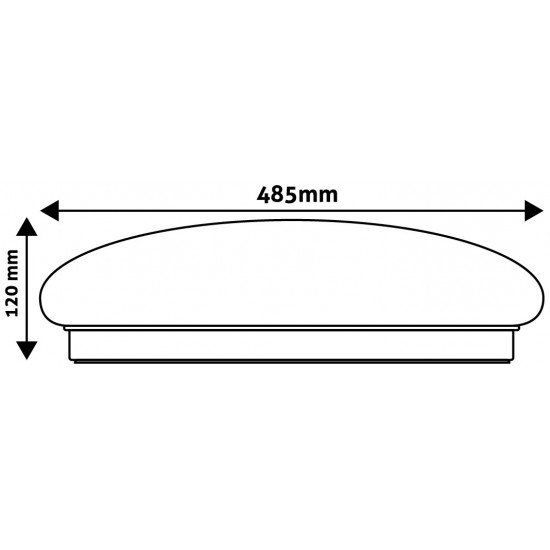 Avide LED Μοντέρνα Πλαφονιέρα Οροφής Stella-CCT 48W (24+24) με Τηλεχειριστήριο
