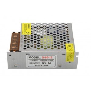 Τροφοδοτικό Switching 60W 12V 5A Τροφοδοτικό Switching 60W 12V 5A