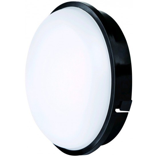 Avide Στεγανή Πλαφονιέρα Οροφής Στρογγυλό (Triton-R) IP65 20W Λευκό 4000K Μαύρο