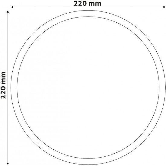Avide Στεγανή Πλαφονιέρα Οροφής Στρογγυλό (Triton-R) IP65 20W Λευκό 4000K Μαύρο