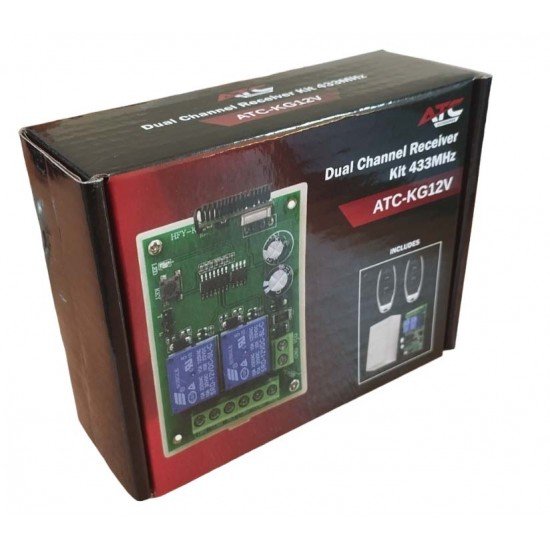 Δικάναλος Δέκτης Εντολών KIT Με 2 Κοντρόλ KG12V (Μόνο 12V)