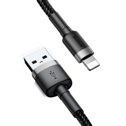 Baseus Cafule USB - Lightning cable 0.5 m 2.4A gray and black