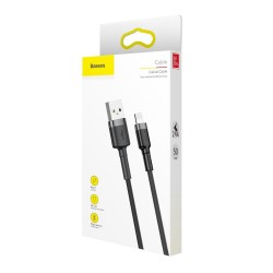 Baseus Cafule USB - Lightning cable 0.5 m 2.4A gray and black