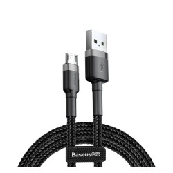 Baseus Cafule Braided USB 2.0 to micro USB Cable Γκρι 0.5m (CAMKLF-AG1) 