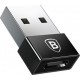 Baseus Μετατροπέας USB-A male σε USB-C female (CATJQ-A01)