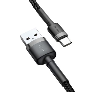 Baseus Cafule CATKLF USB - USB-C cable 0.5 m 3A gray-black